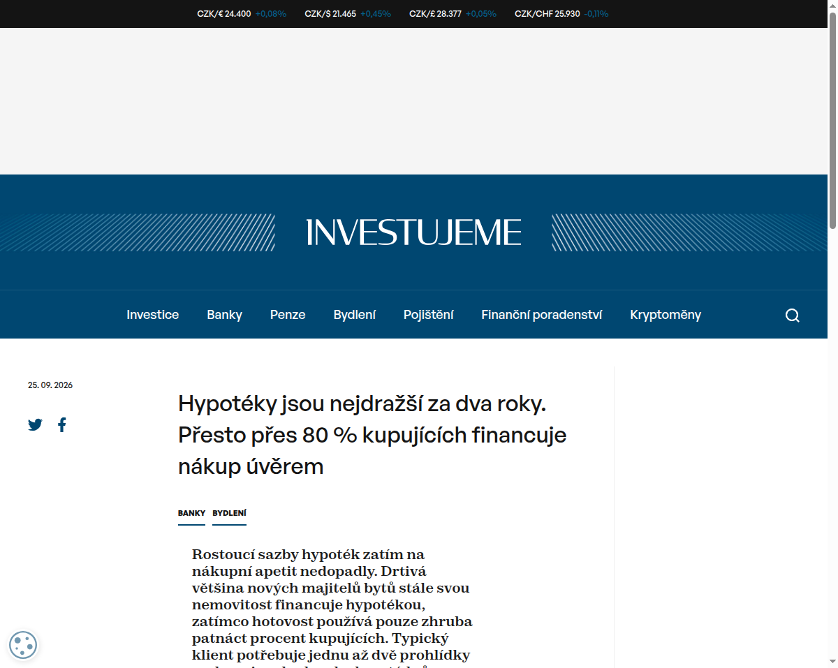 hypoteky-jsou-nejdrazsi-za-dva-roky-presto-pres-80-kupujicich-financuje-nakup-uverem