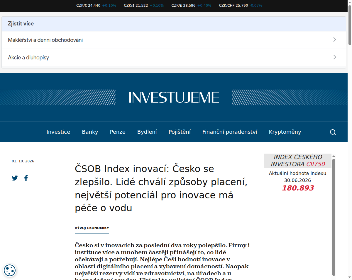 csob-index-inovaci-cesko-se-zlepsilo-lide-chvali-zpusoby-placeni-nejvetsi-potencial-pro-inovace-ma-pece-o-vodu