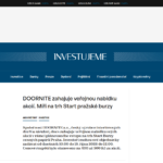 doornite-zahajuje-verejnou-nabidku-akcii-miri-na-trh-start-prazske-burzy