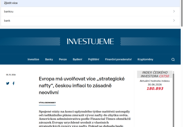 evropa-ma-uvolnovat-vice-strategicke-nafty-ceskou-inflaci-to-zasadne-neovlivni