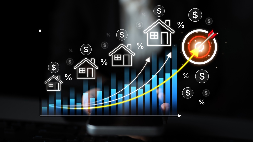 Dynamic,Visualization,Of,Real,Estate,Growth,With,Dollar,Signs,,Graphs,