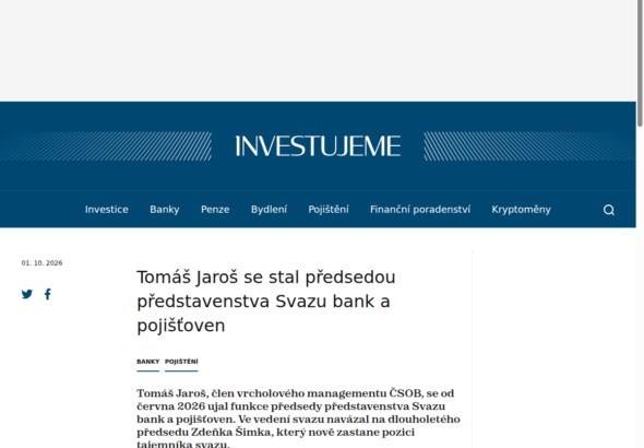 tomas-jaros-se-stal-predsedou-predstavenstva-svazu-bank-a-pojistoven