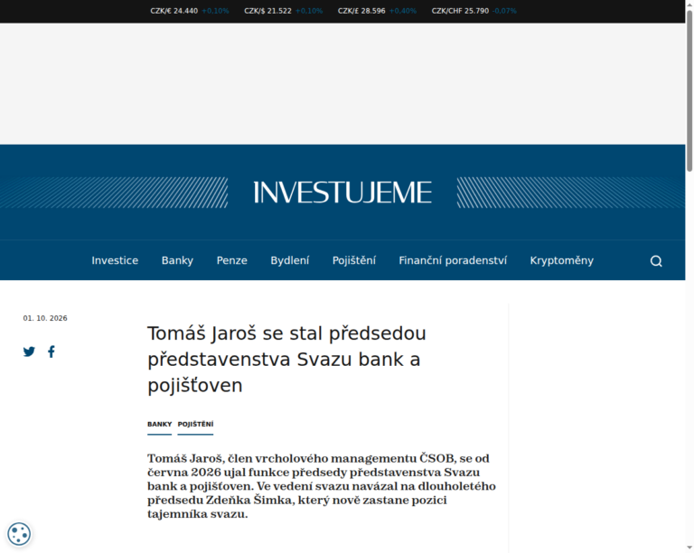 tomas-jaros-se-stal-predsedou-predstavenstva-svazu-bank-a-pojistoven