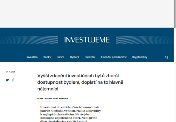 vyssi-zdaneni-investicnich-bytu-zhorsi-dostupnost-bydleni-doplati-na-to-hlavne-najemnici